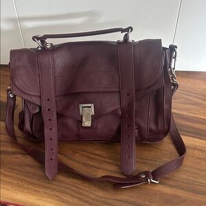 Proenza Schouler Burgundy Lambskin PS1 Satchel
